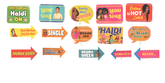 FERRYWALA Haldi Photo Booth Props Set – 15 Pcs Funny Wedding Props | Bridal Shower, Haldi Ceremony Decoration Accessories