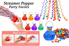 FERRYWALA 10Pcs Throw Streamers Mix Color Hand Throw Confetti Streamers Multicolor Hand-Throw Streamer Party Favor Birthday Party Vibe Boosters Haldi-Mehendi Celebration