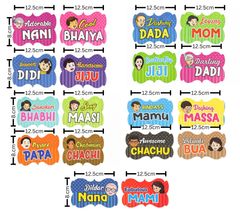 FERRYWALA Family Photo Booth Props Set – 20 Pcs Funny Props for Birthday, Baby Shower & Wedding | Nani, Dadi, Mama, Papa, Bhaiya Props for Party Decoration