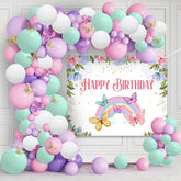 Butterfly Theme Birthday Decorations - Set of 93Pcs Butterfly Backdrop Decorations | Pink & Purple Birthday Decorations | Birthday Decoration Items for Girls
