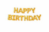 Happy Birthday Foil Balloon Banner (Gold)