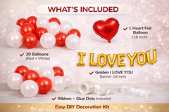 I LOVE YOU Decoration Combo (20 Balloons Set)