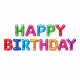 Happy Birthday Multicolor Foil Balloon Banner