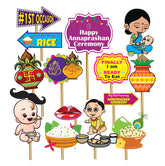 16 PCS Annaprashan Photo Booth Props Set