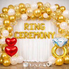 40 Balloons Gold-White Ring Ceremony Combo