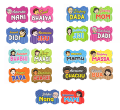 FERRYWALA Family Photo Booth Props Set – 20 Pcs Funny Props for Birthday, Baby Shower & Wedding | Nani, Dadi, Mama, Papa, Bhaiya Props for Party Decoration
