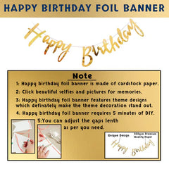 18th Birthday Decoration Kit for Girls – 64 Pcs | Balloons, Foil Numbers & Golden Banner Set