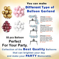 18th Birthday Decoration Kit for Girls – 64 Pcs | Balloons, Foil Numbers & Golden Banner Set