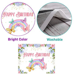 Butterfly Theme Birthday Decorations - Set of 93Pcs Butterfly Backdrop Decorations | Pink & Purple Birthday Decorations | Birthday Decoration Items for Girls