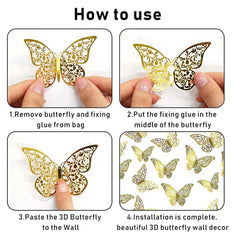 Butterfly Theme Birthday Decorations - Set of 93Pcs Butterfly Backdrop Decorations | Pink & Purple Birthday Decorations | Birthday Decoration Items for Girls