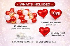 I LOVE YOU Decoration Combo (40 Balloons Set)