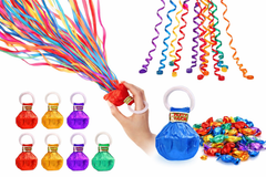 FERRYWALA 10Pcs Throw Streamers Mix Color Hand Throw Confetti Streamers Multicolor Hand-Throw Streamer Party Favor Birthday Party Vibe Boosters Haldi-Mehendi Celebration